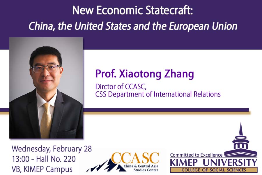 Economic Statecraft: Book Launch & Public lecture by Prof. Xiaotong Zhang 