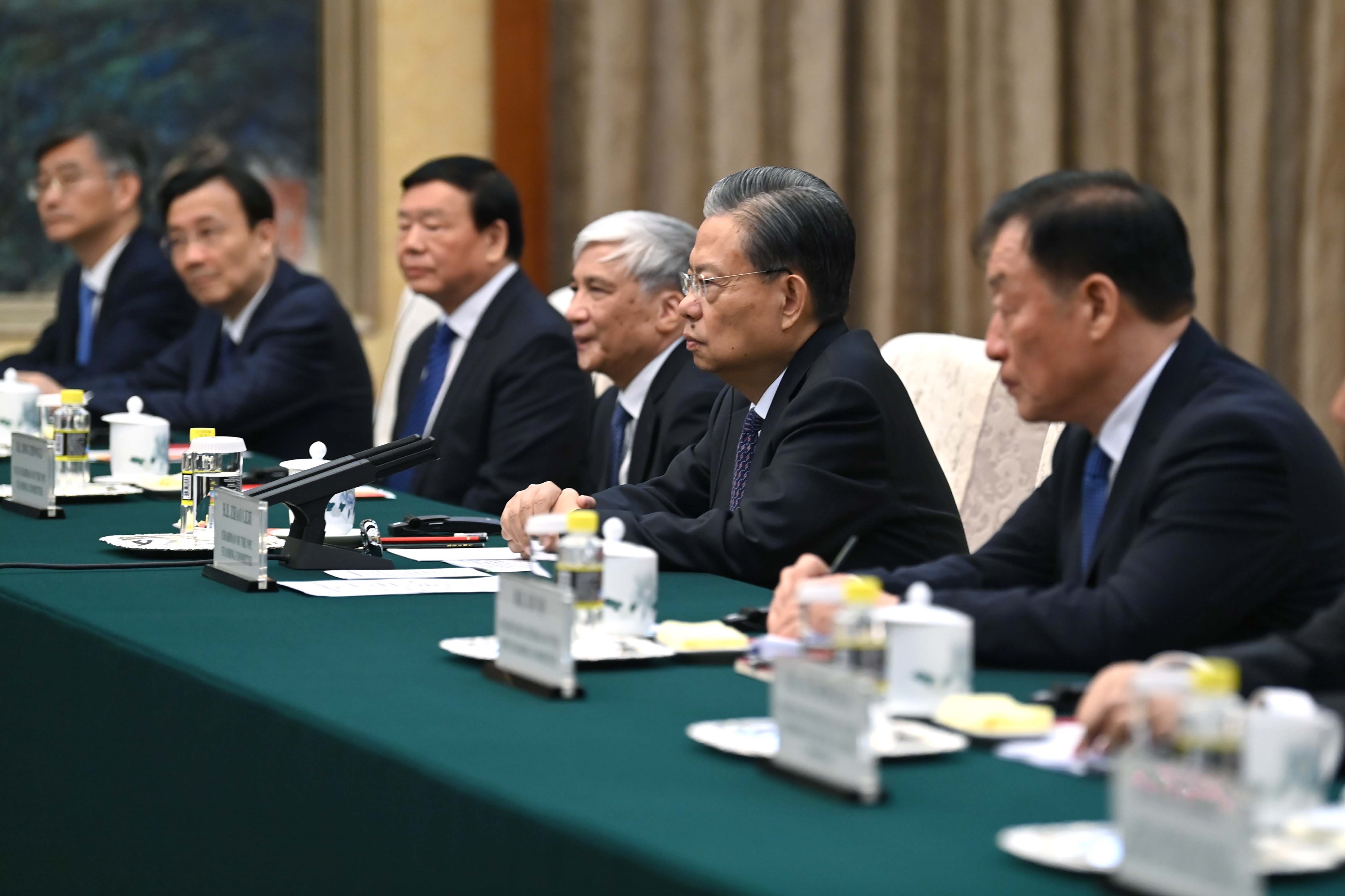 Zhao Leji, Chairman of the Standing Committee of the National People's Congress of PRC meets with President Tokayev in Astana. Source: Akorda