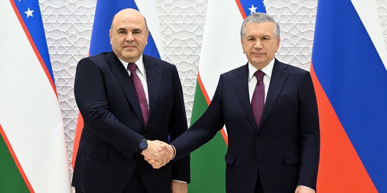 Russian PM Mikhail Mishustin visited Uzbekistan last week. Source: Daryo Image