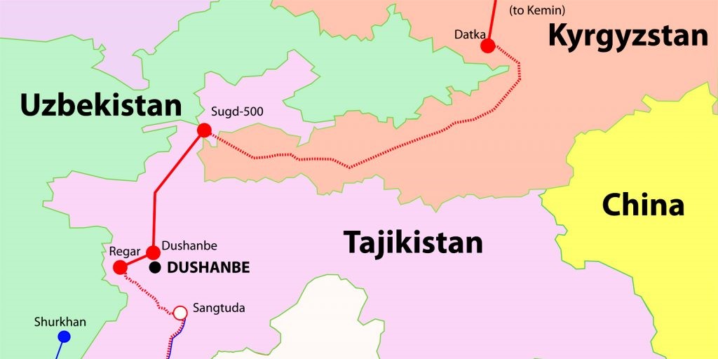 The new Datka - Sogd transmission line will connect the electricity grids of Kyrgyzstan and Tajikistan under the CASA-1000 project. Source: Caspian Policy Image