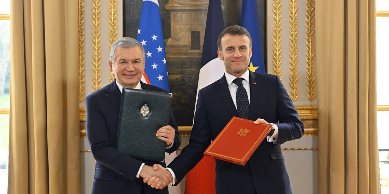 During President Mirziyoyev’s visit to France, both countries agreed to establish a strategic partnership. Source: Kun.uz Image