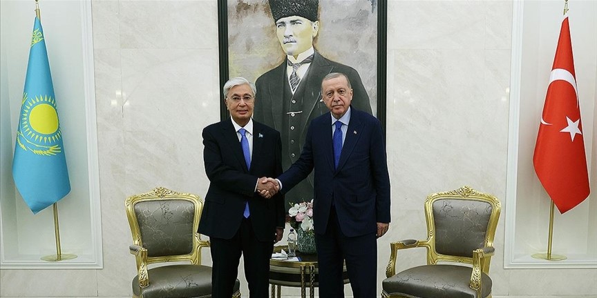 Kazakhstani President Kassym-Jomart Tokayev visited Türkiye on July 29 to co-chair the fifth meeting of the Türkiye-Kazakhstan High-Level Strategic Cooperation Council. Source: Anadolu Image