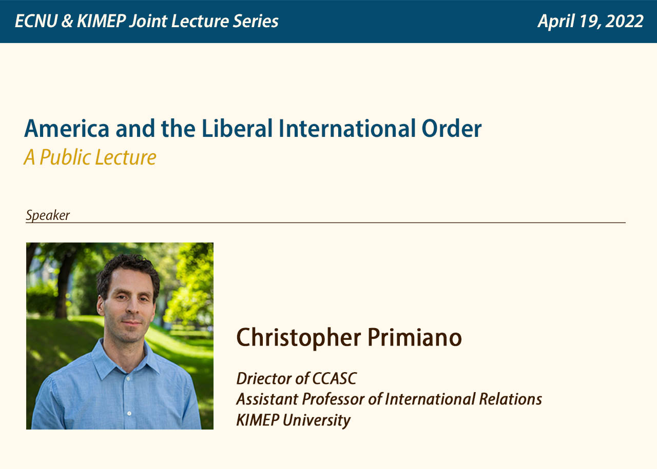 America & the Liberal International Order - a Public Lecture